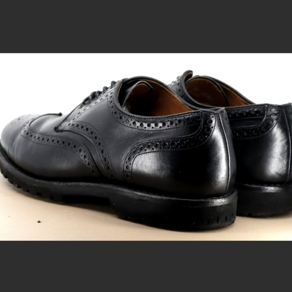 Allen Edmonds Black Leather Tate Wingtip Loafer Dress Shoes - Picture 5 of 7